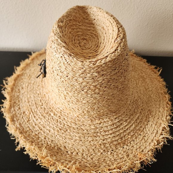 ***FREE HAT****POLO Ralph Lauren Large Pink/Tan Raffia bag Tote - Picture 11 of 14